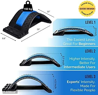 Back Pain Relief Product Back Stretcher, Spinal Curve Back Relaxation Device, Multi-Level Lumbar Region Back Support for Lower  Upper Muscle Pain Relief, Back Massager for Bed Chair  Car-thumb3