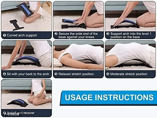 Back Pain Relief Product Back Stretcher, Spinal Curve Back Relaxation Device, Multi-Level Lumbar Region Back Support for Lower  Upper Muscle Pain Relief, Back Massager for Bed Chair  Car-thumb4