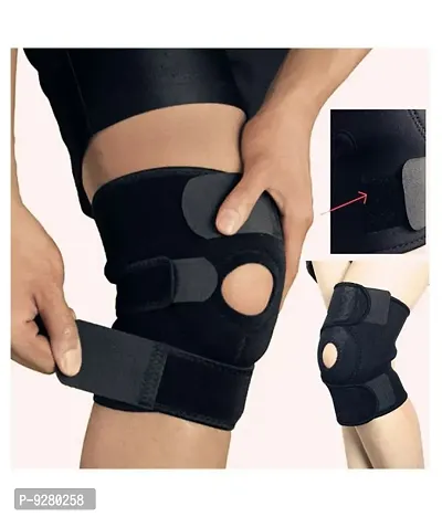 Functional Knee Support | Provides moderate support  stability to the Knee | Color - Black-1 Pair-thumb0