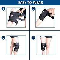 Functional Knee Support | Provides moderate support  stability to the Knee | Color - Black-1 Pair-thumb1