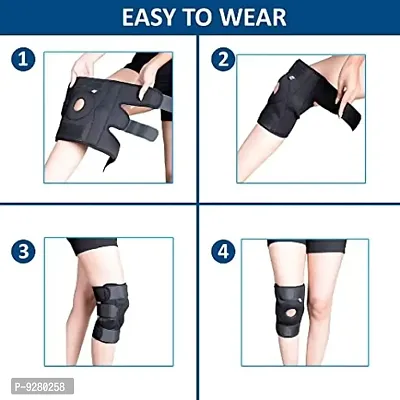 Functional Knee Support | Provides moderate support  stability to the Knee | Color - Black-1 Pair-thumb2
