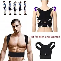 Magnetic Back Brace Posture Corrector Therapy Shoulder Belt for Lower and Upper Back Pain Relief (Free Size)-thumb1