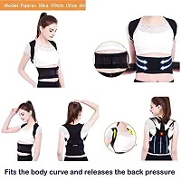 Magnetic Back Brace Posture Corrector Therapy Shoulder Belt for Lower and Upper Back Pain Relief (Free Size)-thumb2