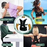 Magnetic Back Brace Posture Corrector Therapy Shoulder Belt for Lower and Upper Back Pain Relief (Free Size)-thumb3