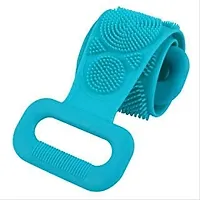 body scrubber belt bath brush silicone scrub back skin shower double exfoliating massager long cleaning easy side clean lathers for men  women-1 Piece-thumb3