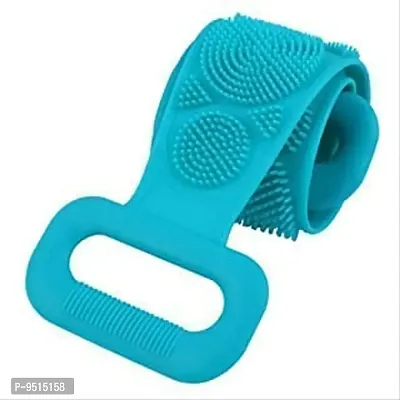 body scrubber belt bath brush silicone scrub back skin shower double exfoliating massager long cleaning easy side clean lathers for men  women-1 Piece-thumb4