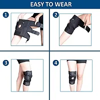 Adjustable Knee Cap Support Sports, Knee Brace Gym, Running and Walking Joint Knee Pain Relief Men  Women Free Size-1 Pair-thumb2