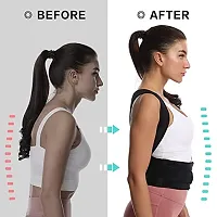 Posture corrector belt for men and women for back pain Back Support  (Black)-thumb3