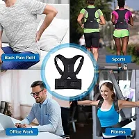 Magnetic Back Brace Posture Corrector Therapy Shoulder Belt for Lower and Upper Back  Abdomen Support-Free Size-thumb1