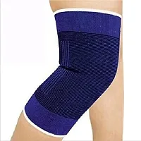 1Pair Elasticated Knee Blue Knee Pads Knee Support Brace Leg Arthritis Injury Gym Elasticated Bandage Support-thumb3