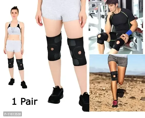 Knee Cap - Knee Support with Anti Slip Design, Adjustable, Breathable Neoprene Knee Brace for Arthritis, Pain Relief-1 Pair-thumb0