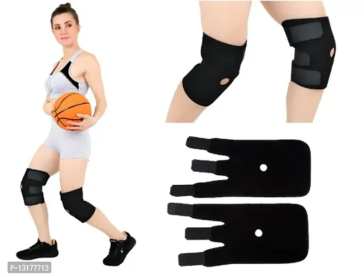 Knee Brace Protector Hand Grip/Fitness Grip  (Black)-1 pair-thumb4