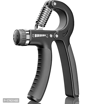 Premium Adjustable Hand Grip Strengthener, Unisex Hand Gripper for Gym Workout Hand Exercise Equipment to Use in Home for Forearm Exercise, Finger Exercise Power Gripper (Black)-thumb0