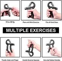 Premium Adjustable Hand Grip Strengthener, Unisex Hand Gripper for Gym Workout Hand Exercise Equipment to Use in Home for Forearm Exercise, Finger Exercise Power Gripper (Black)-thumb2