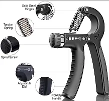 Premium Adjustable Hand Grip Strengthener, Unisex Hand Gripper for Gym Workout Hand Exercise Equipment to Use in Home for Forearm Exercise, Finger Exercise Power Gripper (Black)-thumb1