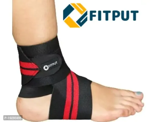 Ankle Support with Brace and Reliable Sleeve and Bandage Wrap for Foot Guard Compression for Pain Relief for Men Women -1Pc