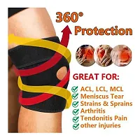 Knee Support, Open-Patella Brace for Arthritis, Joint Pain Relief, Injury Recovery with Adjustable Strapping  With Breathable Neoprene Material-1 Pair-thumb1