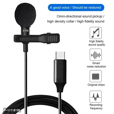 Type C Collar Mic Voice Recording Lavalier Microphone for Singing YouTube-thumb4