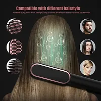 Hair Straightener Comb for Women  Men, Hair Styler, Curler, Straightener Machine Brush/PTC Heating Electric Straightener Brush With 5 Temperature C-thumb3