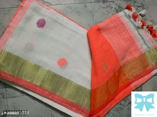 Trending Khadi Cotton Handloom Saree With Blouse Piece-thumb0