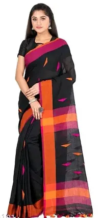 Khadi Cotton Woven Design Sarees with Blouse Piece