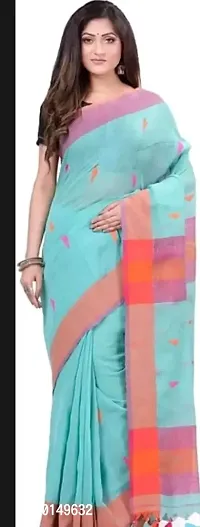 Trending Khadi Cotton Saree With Blouse Piece