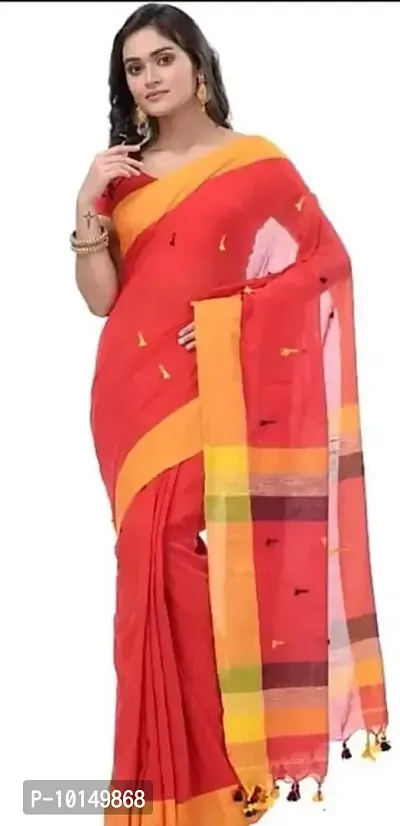 Beautiful Cotton Printed Saree With Blouse Piece For Women-thumb0