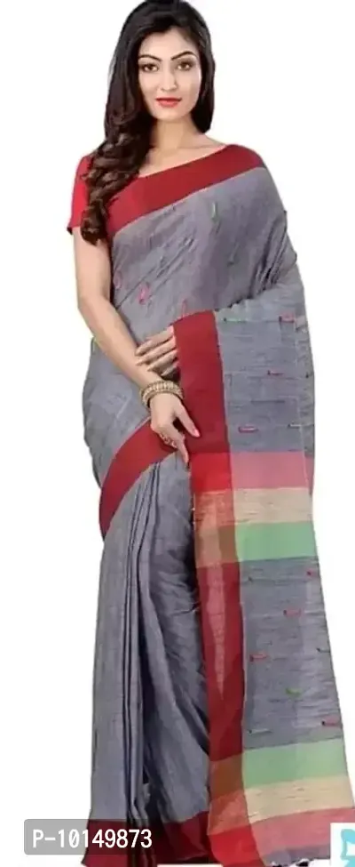 Beautiful Cotton Printed Saree With Blouse Piece For Women-thumb0