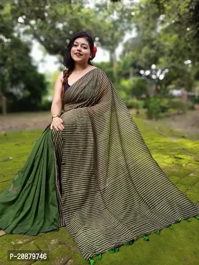 Handloom Cotton Saree With Blouse Piece