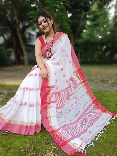 Alluring Cotton Saree with Blouse piece 