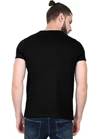 NaRnia@Men Half Sleeve Fitted Cotton Solid T-Shirt? (Small, Black)-thumb1