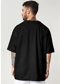 NaRnia@ Oversized 100% Cotton Biowash | Cash| Printed T-Shirt for Men's (XX-Large, Black)-thumb1