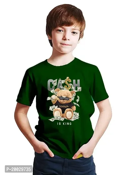 NaRnia@Cotton Tshirts for Boys/Printrd Tshirts for Kids Boys/Kids Tshirts for Boys (11-12 Years, Green)
