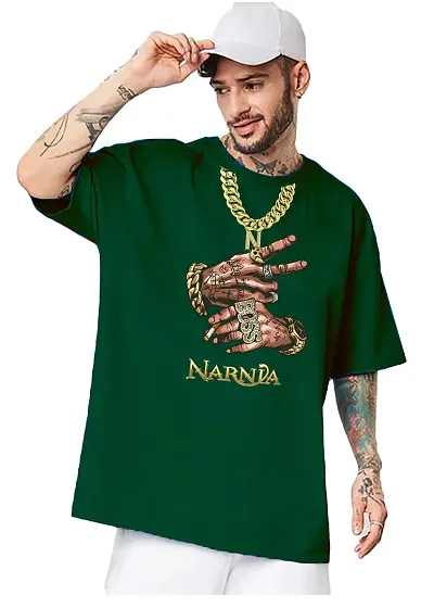 NaRnia Collection Men's Chain Print Oversized T-Shirt