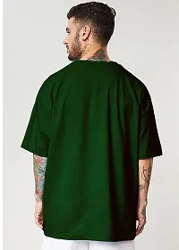 NaRnia Chain Graphic Printed Cotton Oversize Tshirt (Medium, Chain Green)-thumb1