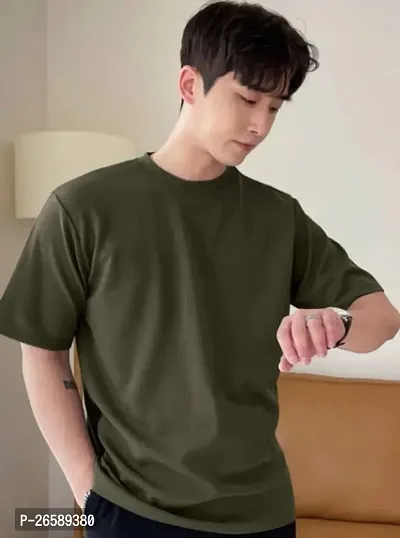 Reliable Polyester Solid T-shirt For Men-thumb0