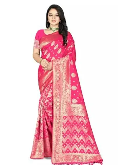 Beautiful Art Silk Saree with Blouse piece For Women