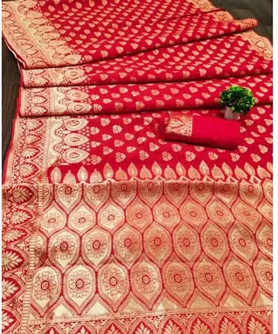 Stylish Art Silk Jacquard Saree With Blouse Piece For Women