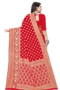 Stylish Art Silk Red Jacquard Saree With Blouse Piece For Women-thumb2