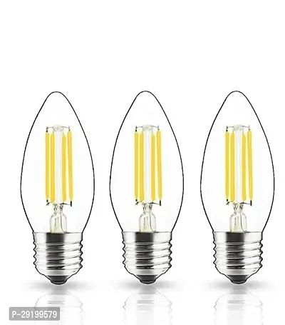 GAUVIK Screw Type 4W LED Bulb for Hanging Light, Wall Lights, Chandelier (Pack of 3)-thumb0