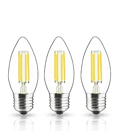GAUVIK Screw Type 4W LED Bulb for Hanging Light, Wall Lights, Chandelier (Pack of 3)
