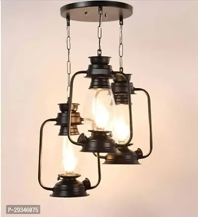 3 Light Cluster Black Lantern Pendant Light/Cluster Ceiling Light for Restaurant, Bedroom, Living Room and Home Decor Chandelier Ceiling Lamp-thumb4
