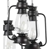 3 Light Cluster Black Lantern Pendant Light/Cluster Ceiling Light for Restaurant, Bedroom, Living Room and Home Decor Chandelier Ceiling Lamp-thumb1