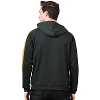 Weather Changer Men's Cotton Blend Solid Long Sleeves Kangaroo Pockets Hooded Sweatshirt-thumb2