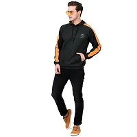 Weather Changer Men's Cotton Blend Solid Long Sleeves Kangaroo Pockets Hooded Sweatshirt-thumb4