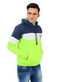 Weather Changer Men's Cotton Blend Colorblock Full Sleeve Hooded Sweatshirt-thumb4