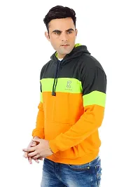 Weather Changer Men's Cotton Blend Colorblock Full Sleeve Kangaroo Pockets Hooded Sweatshirt-thumb3