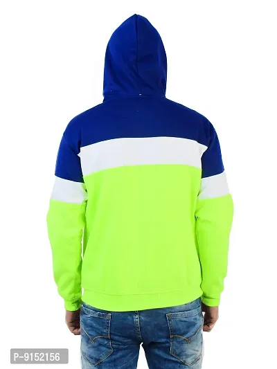 Weather Changer Men's Cotton Blend Colorblock Full Sleeve Hooded Sweatshirt-thumb3