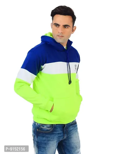 Weather Changer Men's Cotton Blend Colorblock Full Sleeve Hooded Sweatshirt-thumb5