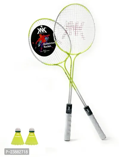 Kobro Multicolour Badminton Set Of 2 Piece Racquet With 2 Piece Plastic Shuttlecock Badminton Kit